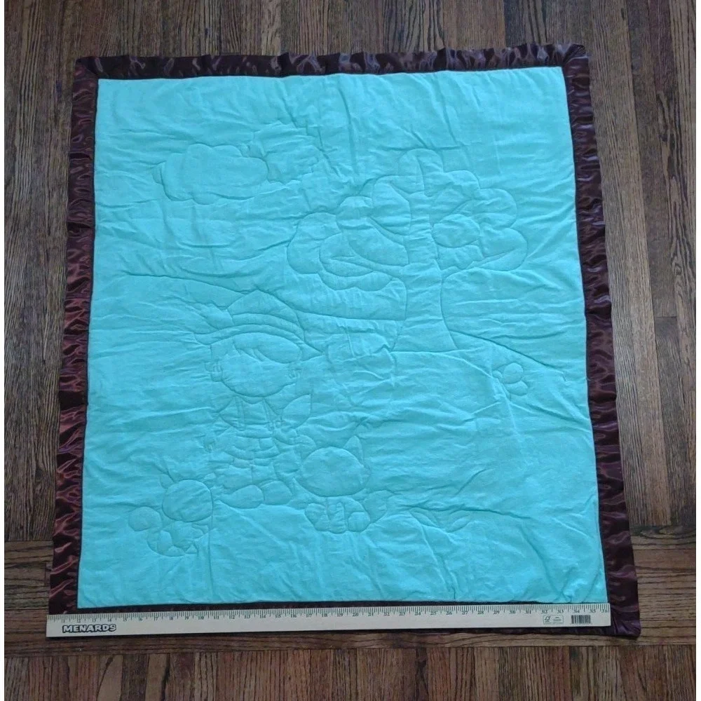 Precious Moments Sweet Little One Baby Blanket Woodland Boy Quilt Satin Trim